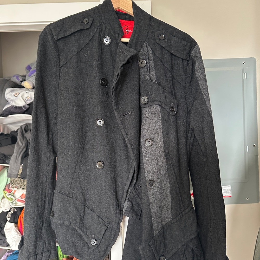 Y's by Yohji Yamamoto Black and Gray Jacket